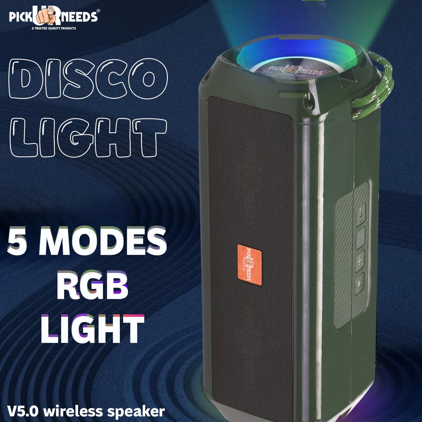 Pick Ur Needs Mini Wireless Soundbar System With RGB Disco Light TF Card / USB / Radio Support 10 W Bluetooth Speaker  (White, 5.0 Channel)